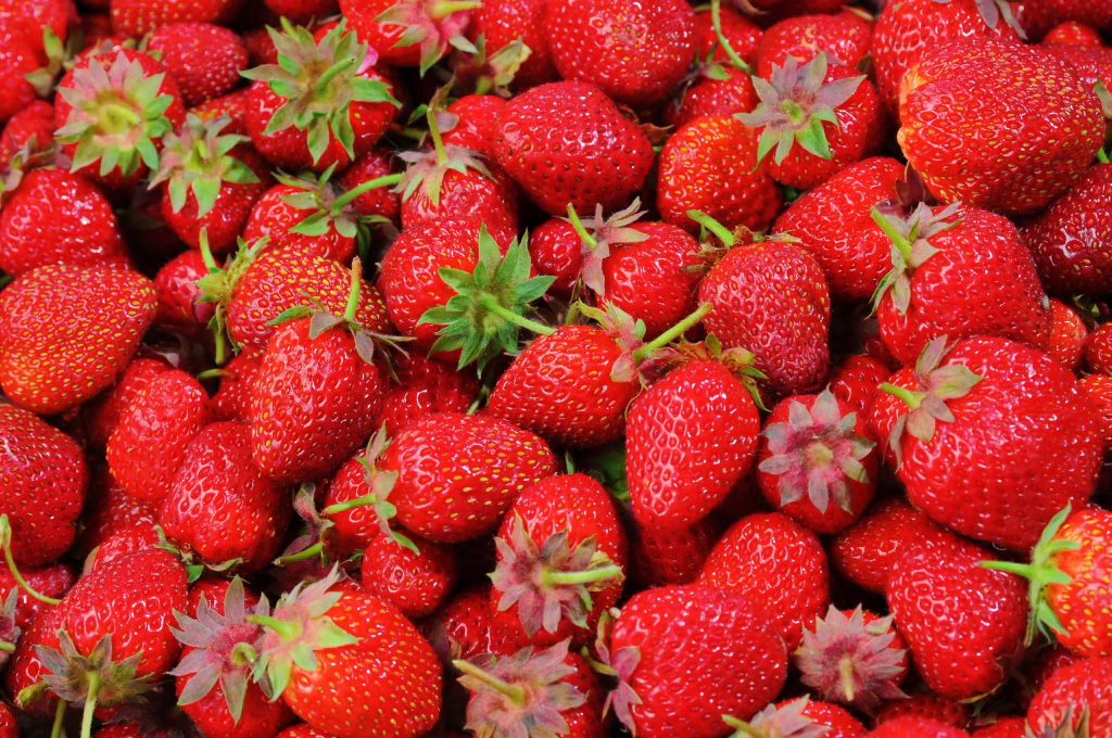 Close-up picture of strawberries